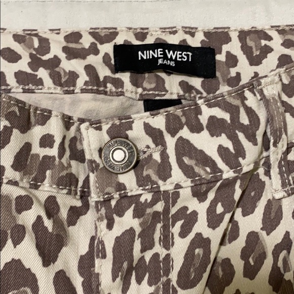 NINE WEST Gramercy animal print skinny jeans 14 - Picture 5 of 13